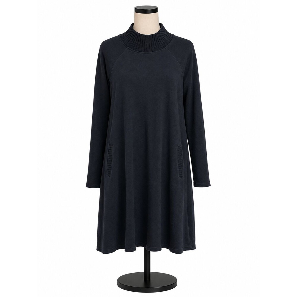 Alembika Womens Dress Size 2 US 10 Black Long Sleeve Pullover Jersey Pockets